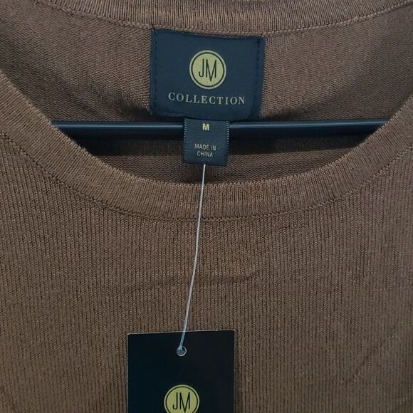 Jm Collection Button-Sleeve Sweater Brown Size Medium (AL) - Picture 2 of 7
